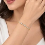 18K Gold Luxury Graduated Round Lab Grown Diamond Bracelet for Women - Image 2