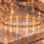 18K Gold Luxury Graduated Round Lab Grown Diamond Bracelet for Women - Image 3
