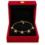 18K Gold Flower Cluster Lab Grown Diamond Bracelet for Women