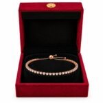 18K Rose Gold Eternity Lab-Grown Diamond Tennis Bracelet for Women
