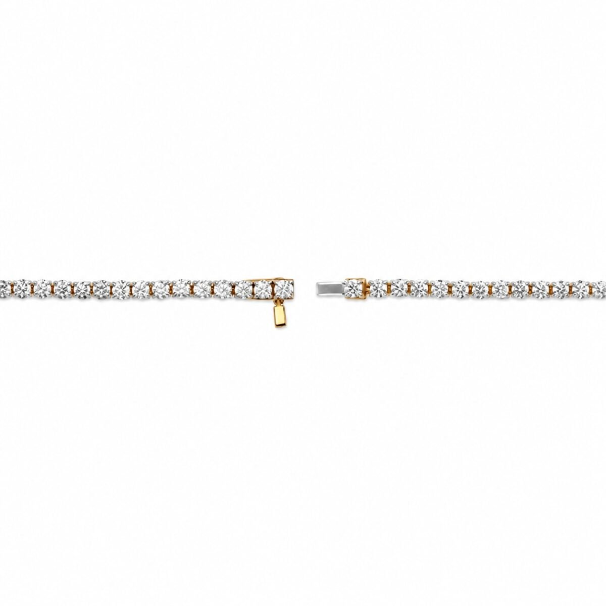 18K Gold Classic Round Lab Grown Diamond Tennis Bracelet for Women