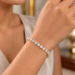 18K Gold Classic Round Lab Grown Diamond Tennis Bracelet for Women