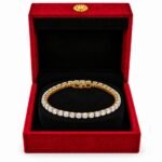 18K Gold Classic Round Lab Grown Diamond Tennis Bracelet for Women