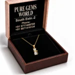 Adorable Cat Design Lab Grown Diamond Pendant with Pear & Round Diamonds in 18KGold for Women - Image 5
