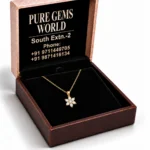 Elegant Floral Lab Grown Diamond Pendant in 18K Gold with Pear & Round Diamonds for Women - Image 5