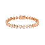 18K Gold Pear Shaped Lab-Grown Diamond Tennis Bracelet for Women