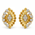 Luxury Floral Sunburst Lab Grown Diamond Stud (Earrings) for Women in 18k Gold - Image 4