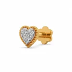 Elegant Heart-Shaped Lab Grown Diamond Stud (Earrings) for Women – 18k Gold Earstud - Image 2