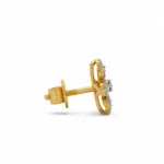 Luxury Floral Petal Lab Grown Diamond Stud (Earrings) for Women – 18k Gold - Image 3
