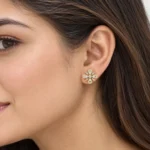 Luxury Floral Petal Lab Grown Diamond Stud (Earrings) for Women – 18k Gold - Image 5