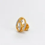 Luxury Interlocking Loop Lab Grown Diamond Stud (Earrings) for Women – Brilliant Diamond Accents in 18k Gold - Image 2