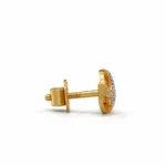 Luxury Oval Loop Lab Grown Diamond Stud (Earrings) for Women – Brilliant Round Diamond Accents in 18k Gold - Image 3