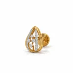 Premium Floral Teardrop Diamond Stud (Earrings) for Women – Sparkling Lab Grown Diamonds with 18k Gold - Image 2