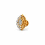 Luxury Floral Sunburst Lab Grown Diamond Stud (Earrings) for Women in 18k Gold - Image 2