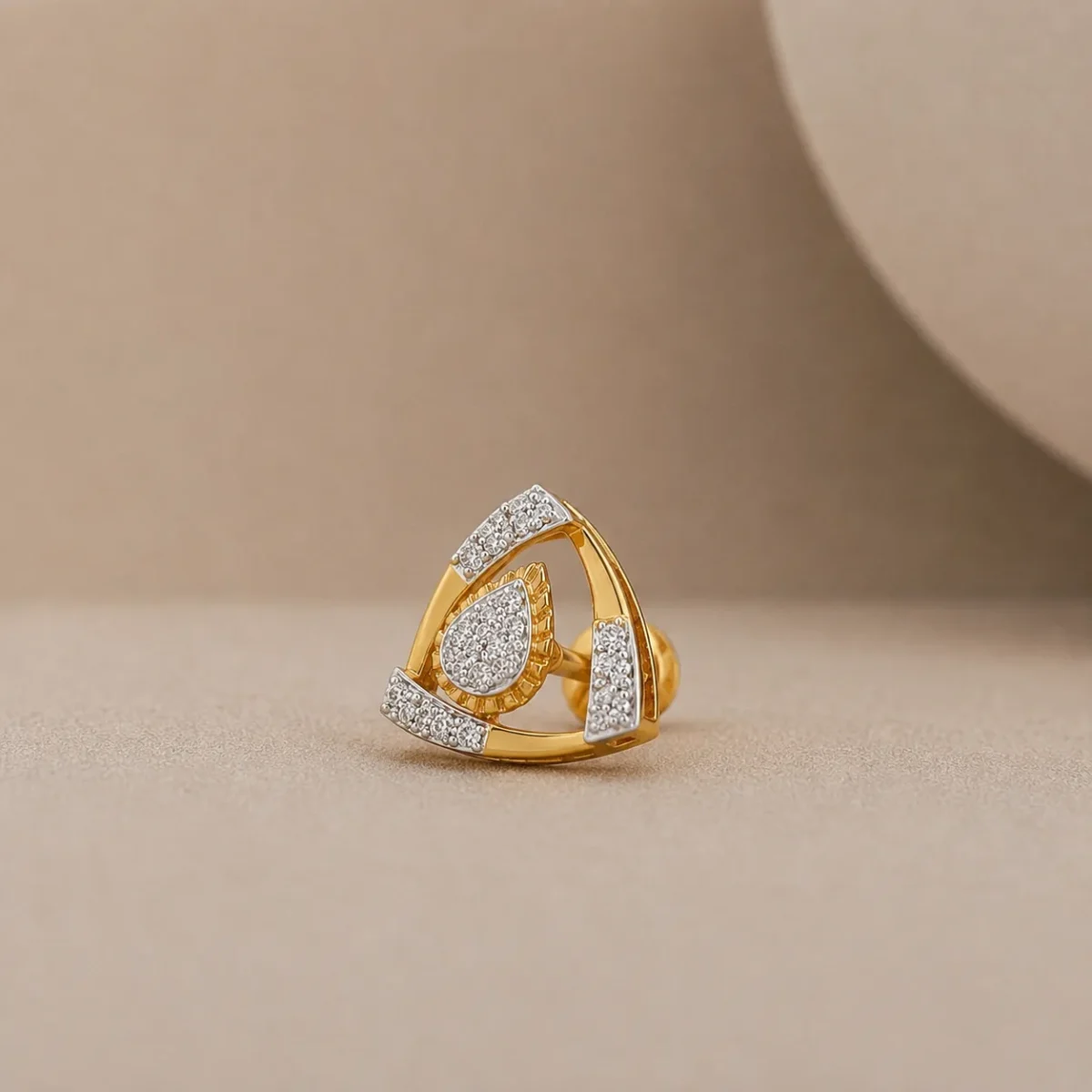 Elegant Teardrop Lab Grown Diamond Stud Earrings for Women – 18K Gold - Image 2