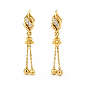 Elegant Floral Drop Lab Grown Diamond Earrings for Women 0.20 Carat