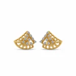 Elegant Fan Design Lab Grown Diamond Stud Earrings for Women 0.30 Carat
