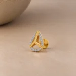 Luxury Geometric Teardrop Lab Grown Diamond Stud (Earrings) for Women – Brilliant 18K Gold Jewellery - Image 2