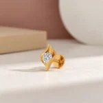 Elegant Classic Diamond Stud (Earrings) for Women – Brilliant Round Diamond in 18K Gold - Image 2
