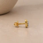 Timeless Oval Diamond Stud (Earrings) for Women – Elegant Lab Grown Diamond in 18K Gold - Image 3