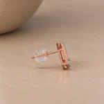 Luxury Hexagonal Lab Grown Diamond Stud (Earrings) for Women – Sparkling 18k Gold Jewellery - Image 3