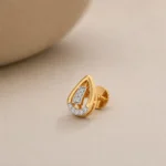 Luxury Teardrop Diamond Stud (Earrings) for Women – Lab Grown Diamonds in 18K Gold - Image 2