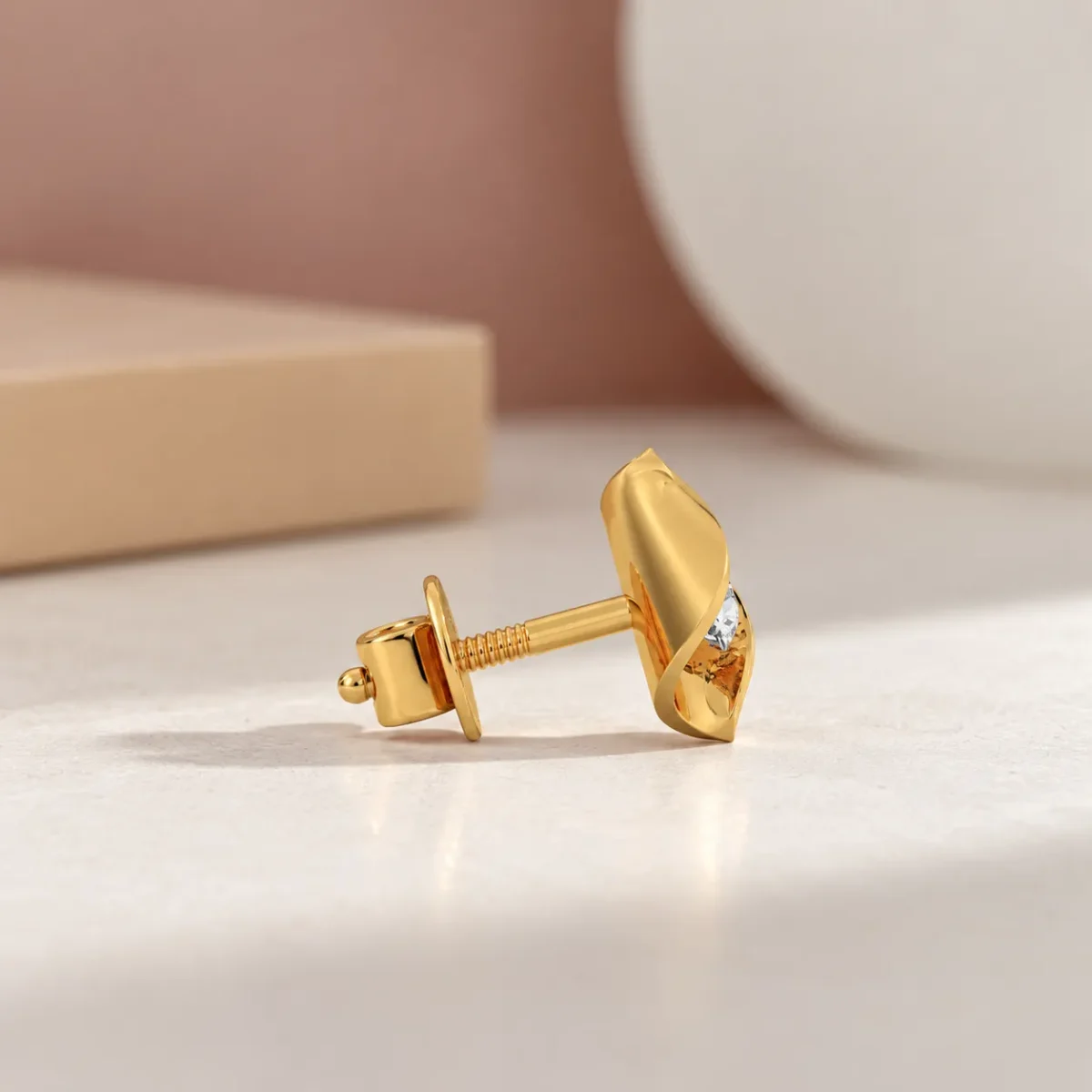 Elegant Classic Diamond Stud (Earrings) for Women – Brilliant Round Diamond in 18K Gold - Image 3