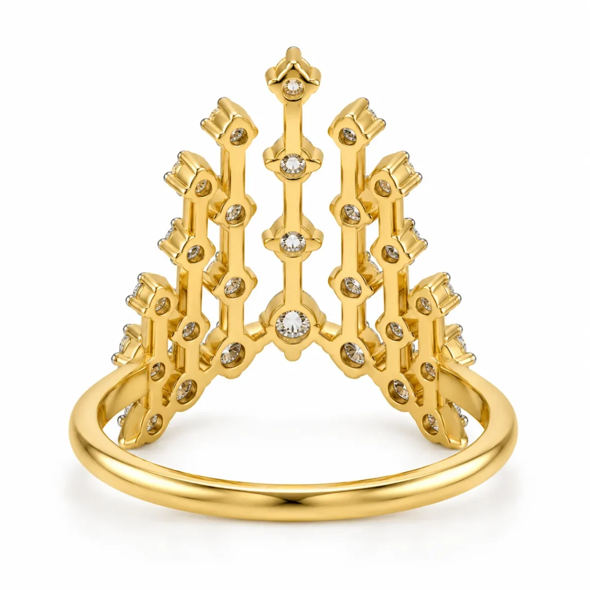 Royal Crown Lab Grown Diamond Ring | 18K Gold Ring - Image 2