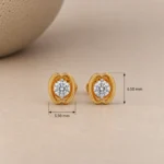 Timeless Oval Diamond Stud (Earrings) for Women – Elegant Lab Grown Diamond in 18K Gold - Image 4