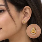 Luxury Geometric Teardrop Lab Grown Diamond Stud (Earrings) for Women – Brilliant 18K Gold Jewellery - Image 5