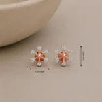 Elegant Snowflake Diamond Stud (Earrings) for Women – Sparkling Lab Grown Diamonds in 18K Gold - Image 4