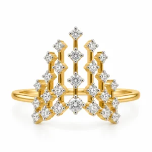 Royal Crown Lab Grown Diamond Ring featuring a majestic crown-inspired design adorned with brilliant lab-grown diamonds for a regal and luxurious look.