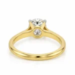 2 Carat Round Cut Lab Grown Diamond Solitaire Engagement Ring – 18K Yellow Gold - Image 2