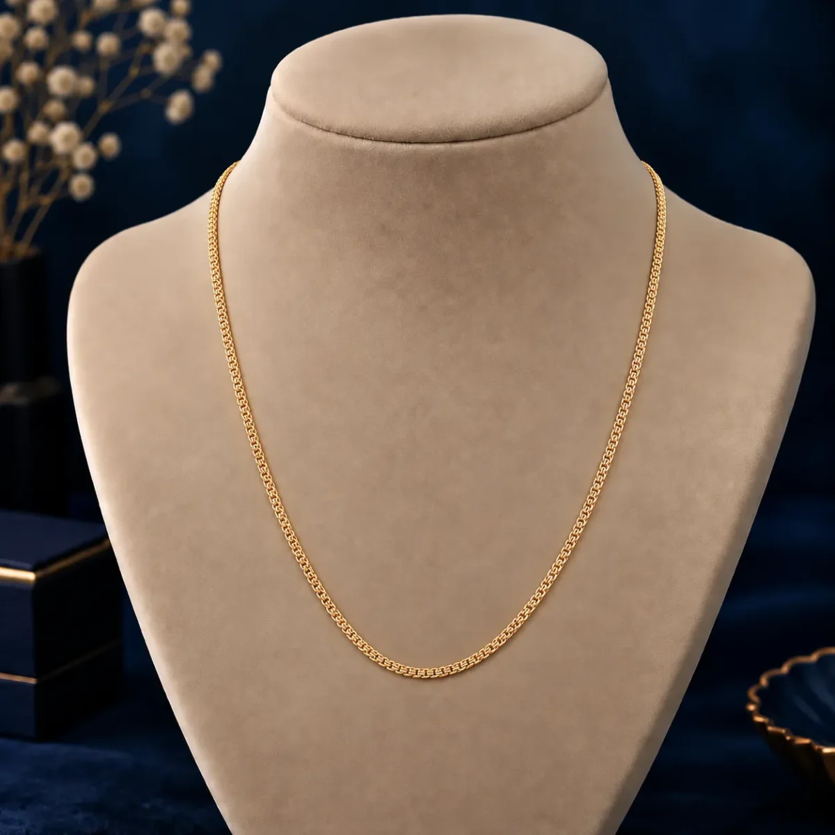 Elegant 18K Gold Chain for Women – Refined Woven Design for Timeless Everyday Style - Image 2