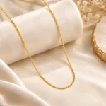 Classic 18K Gold Chain for Women – Delicate Interlinked Design for Effortless Everyday Style - Image 3
