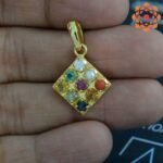 Natural 9 Gems Navratna Pendant-2mm
