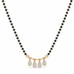 18K Gold Dewdrop Lab-Grown Diamond Mangalsutra with 2 Carat Diamonds
