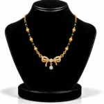 18K Gold Bow Charm Lab Grown Diamond Mangalsutra for Women - Image 5