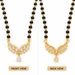 18K Gold Butterfly Wings Lab Grown Diamond Mangalsutra - Image 3