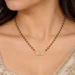 18K Gold Butterfly Wings Lab Grown Diamond Mangalsutra - Image 4