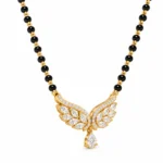 18K Gold Butterfly Wings Lab Grown Diamond Mangalsutra - Image 2