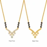 18K Gold Cascade Lab Grown Diamond Mangalsutra - Image 3