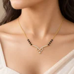 18K Gold Cascade Lab Grown Diamond Mangalsutra - Image 4