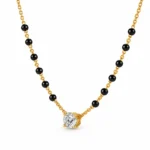 18K Gold Classic Solitaire Lab Grown Diamond Mangalsutra - Image 2