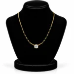 18K Gold Classic Solitaire Lab Grown Diamond Mangalsutra - Image 5
