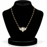 18K Gold Crown Bloom Lab Grown Diamond Mangalsutra - Image 5