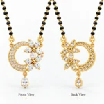 18K Gold Double Floral Lab-Grown Diamond Mangalsutra - Image 3