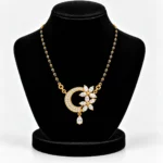 18K Gold Double Floral Lab-Grown Diamond Mangalsutra - Image 5