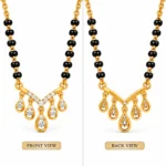 18K Gold Five Drop Lab Grown Diamond Mangalsutra for Women - Image 3