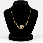 18K Gold Floral Swirl Lab-Grown Diamond Mangalsutra - Image 5